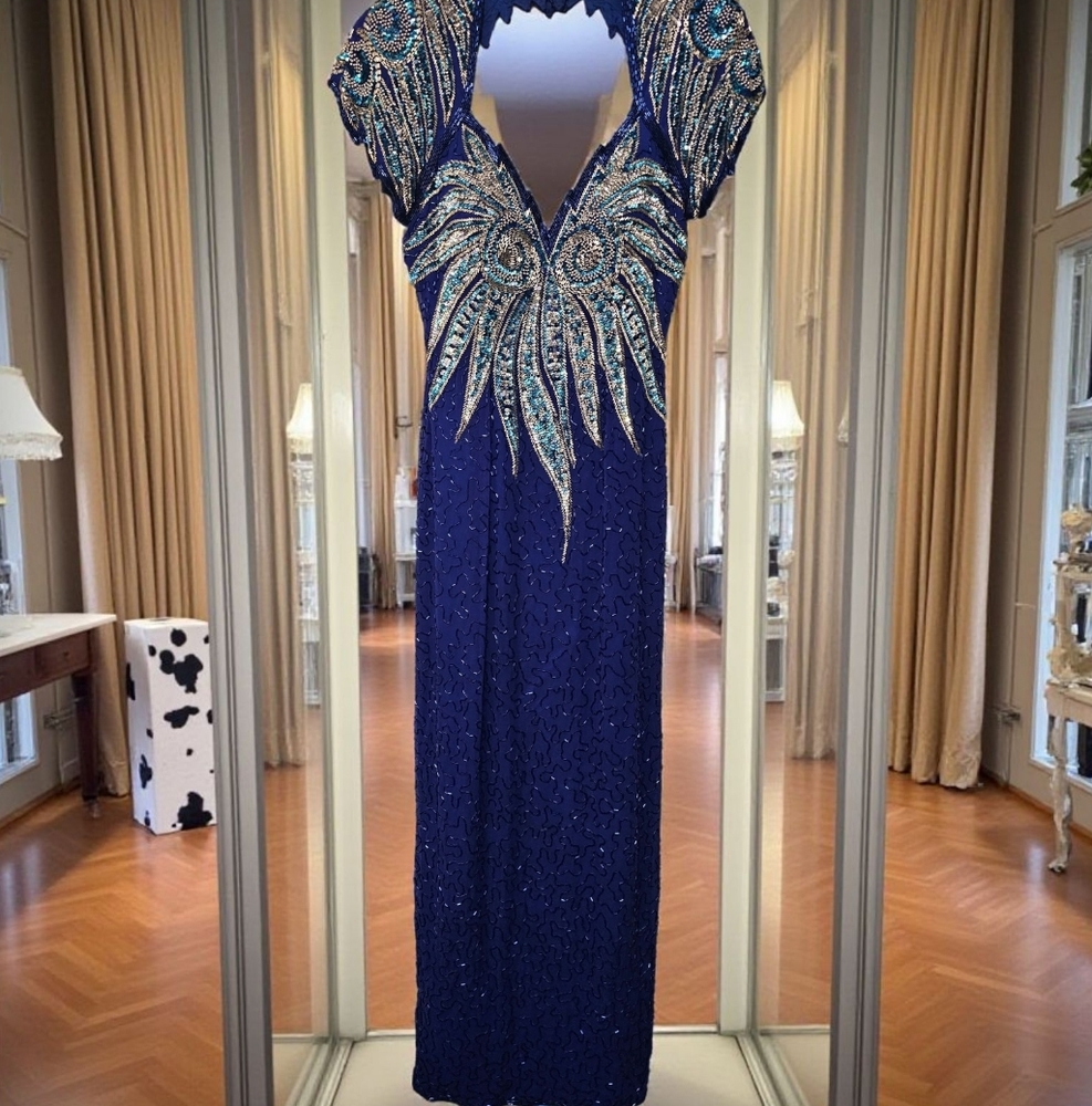 Vintage Baluchi Seqins Gown Small